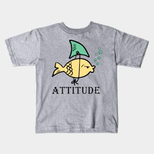 Attitude Shirt | Fish With an Attitude as Shark Kids T-Shirt